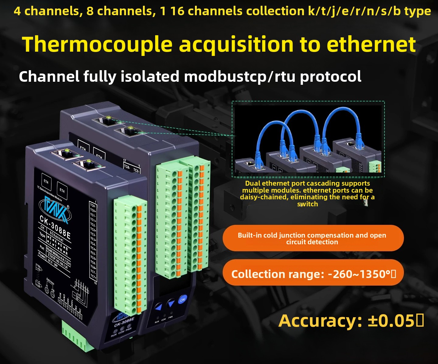 Moduł termopary typu K z pełną – Power Over Ethernet recenzja i cena